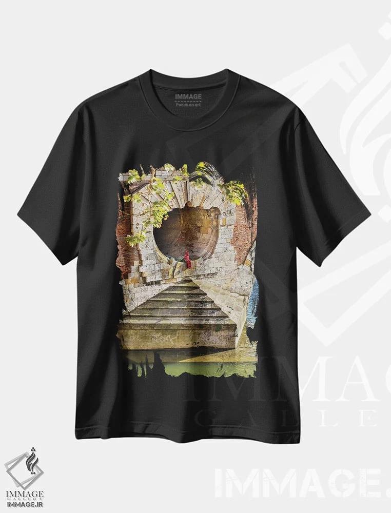 تیشرت مشکی طرح دار آثار هولیس لونی - فروشگاه ایماژ