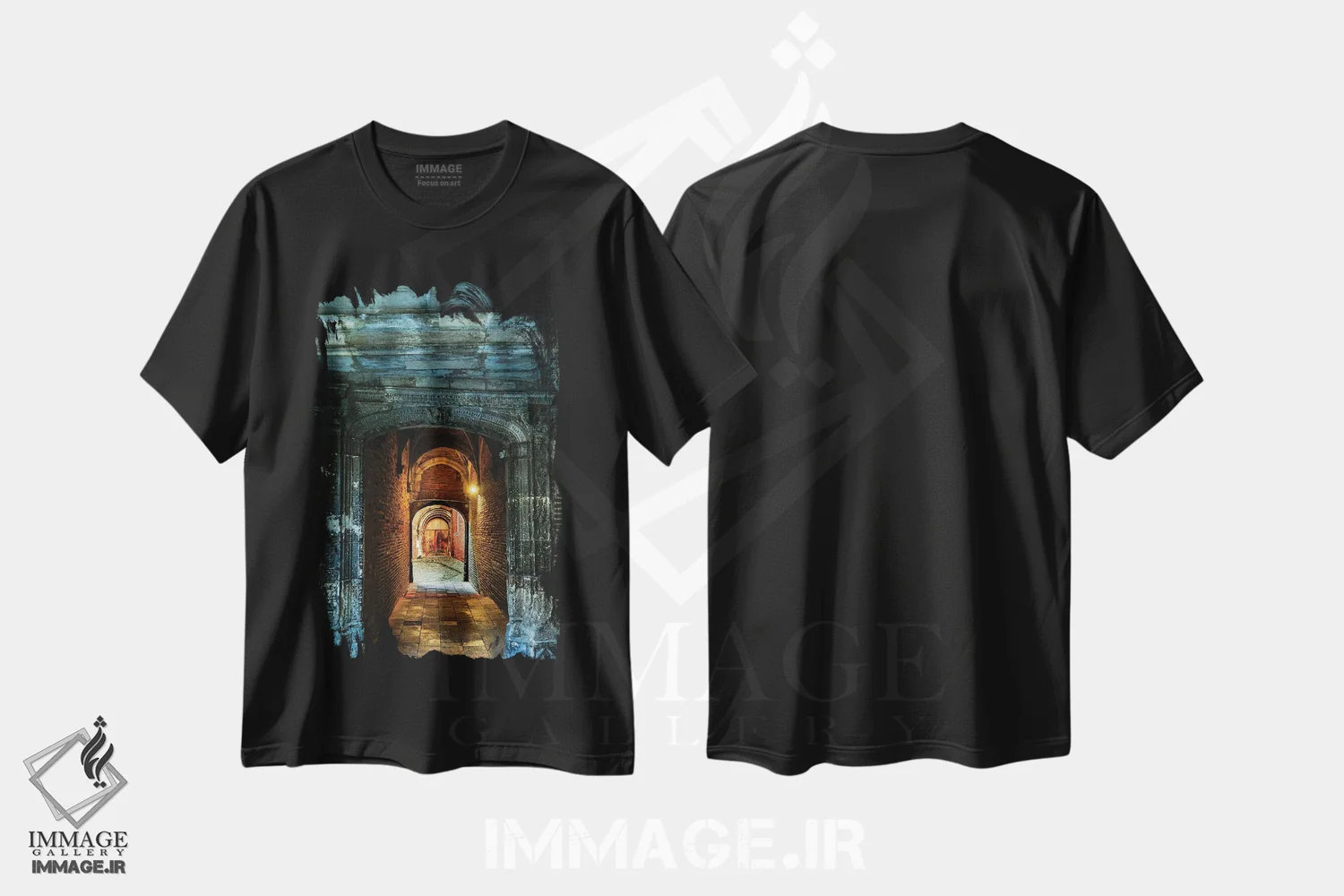 تیشرت مشکی طرح دار آثار هولیس لونی - immage.ir