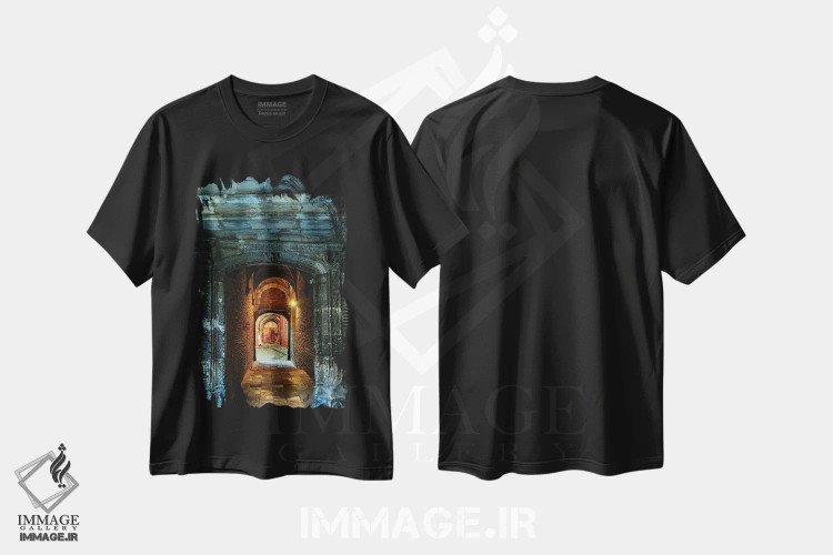 تیشرت مشکی طرح دار آثار هولیس لونی - immage.ir