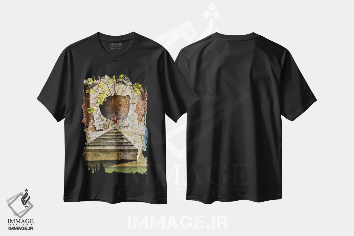 تیشرت مشکی طرح دار آثار هولیس لونی - فروشگاه ایماژ