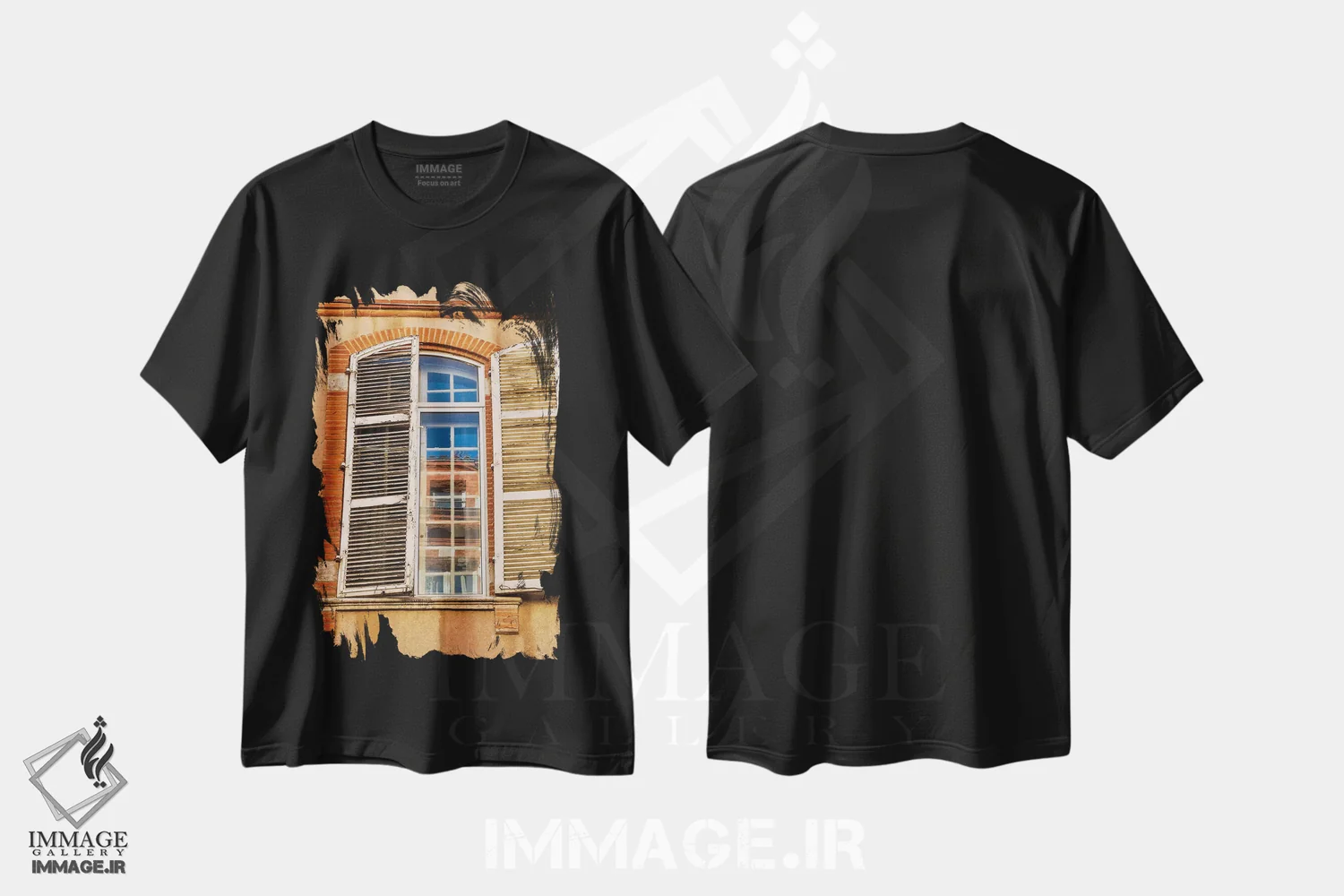 تیشرت مشکی طرح دار آثار هولیس لونی - immage.ir