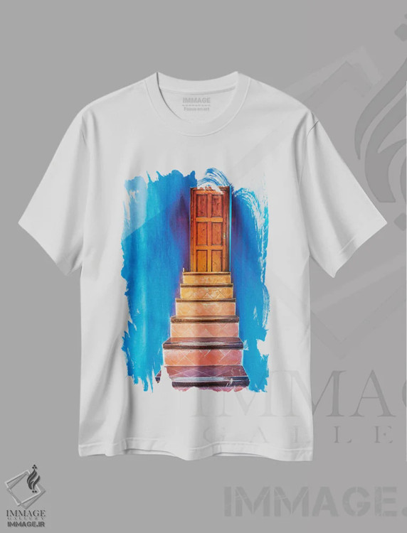 تیشرت سفید طرح دار Barcelona, Spain,پارک گوئل، بارسلون، اسپانیا، مدیوم اثر هولیس لونی | فروشگاه ایماژ