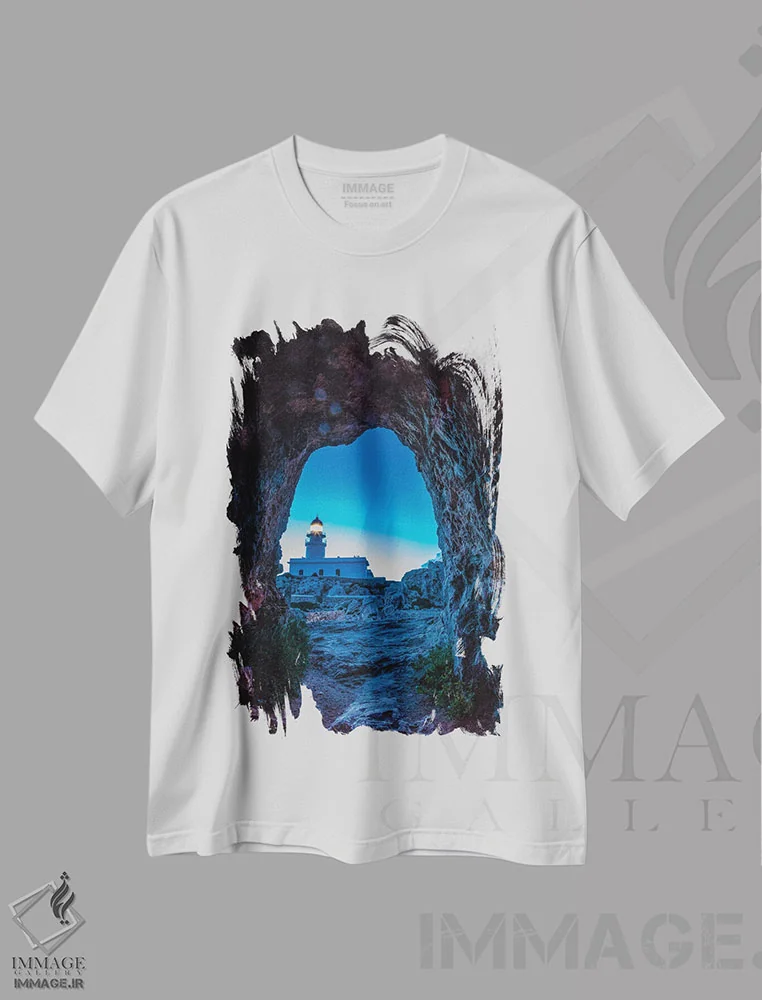 تیشرت سفید طرح دار آثار هولیس لونی - فروشگاه ایماژ