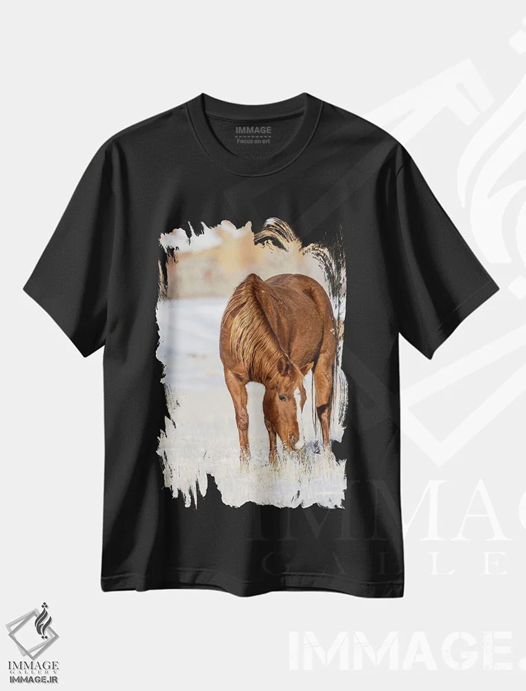 تیشرت مشکی طرح دار آثار هولیس لونی - immage.ir