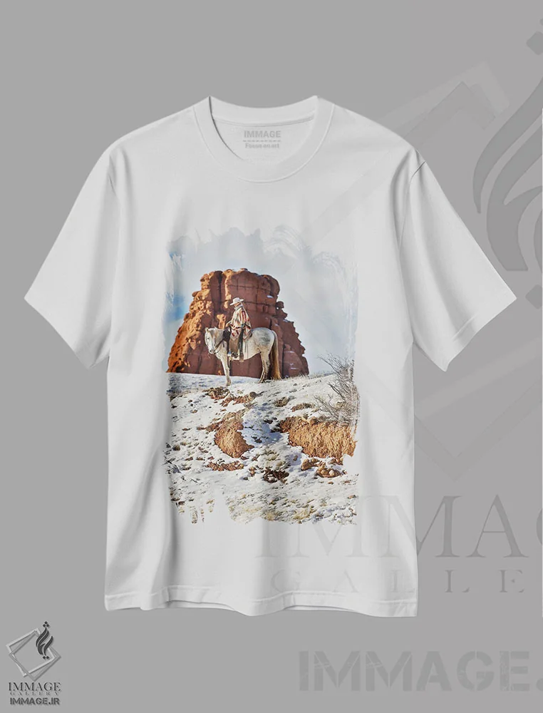 تیشرت سفید طرح دار آثار هولیس لونی - immage.ir