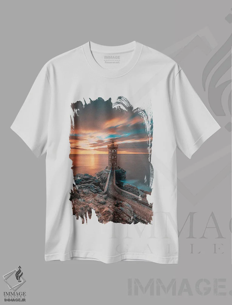 تیشرت سفید طرح دار آثار هولیس لونی - فروشگاه ایماژ