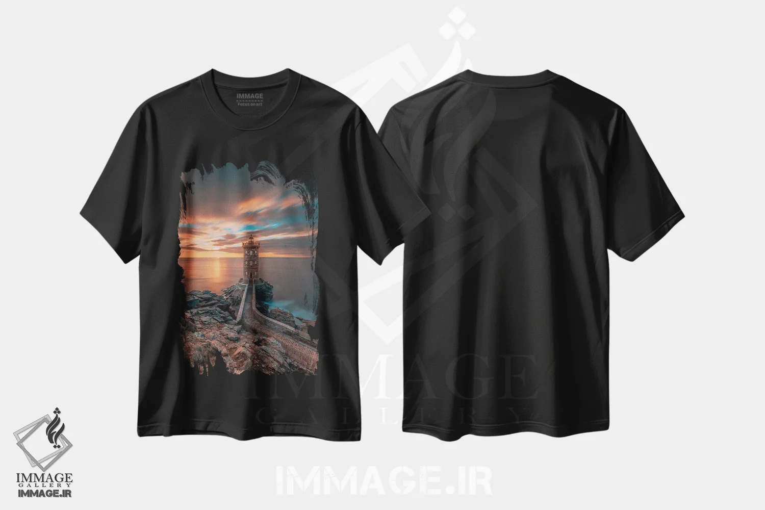 تیشرت مشکی طرح دار آثار هولیس لونی - immage.ir