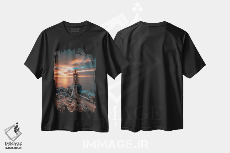 تیشرت مشکی طرح دار آثار هولیس لونی - immage.ir