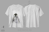 تیشرت سفید طرح دار پنگوئن III، هنر فاخر معاصر اثر هوم لایک آرت | immage.ir