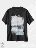 تیشرت مشکی طرح دار کوه II، هنر فاخر معاصر اثر هوم لایک آرت | immage.ir