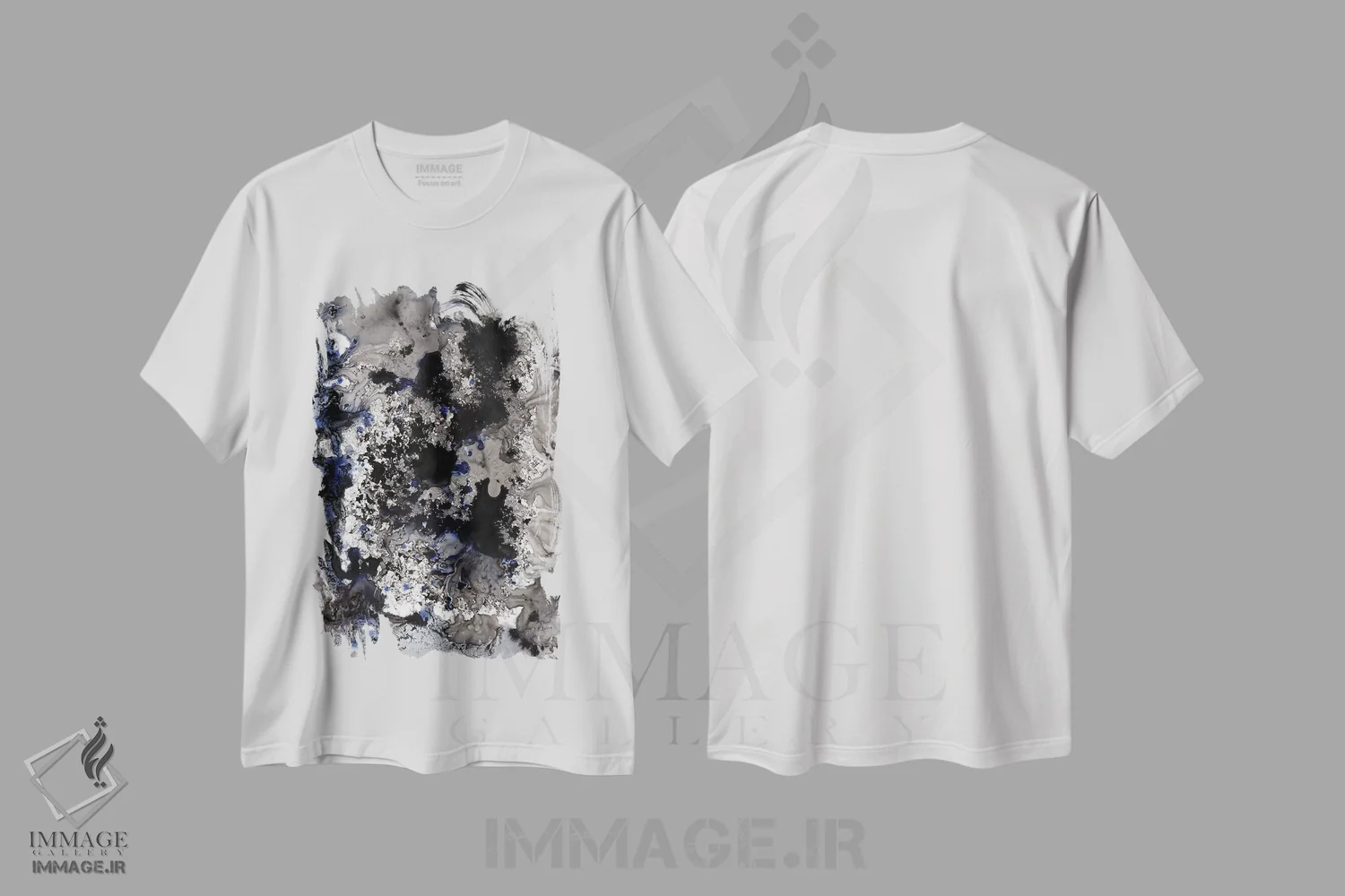 تیشرت سفید طرح دار گوی آبی اثر هارت آو لیلی | immage.ir