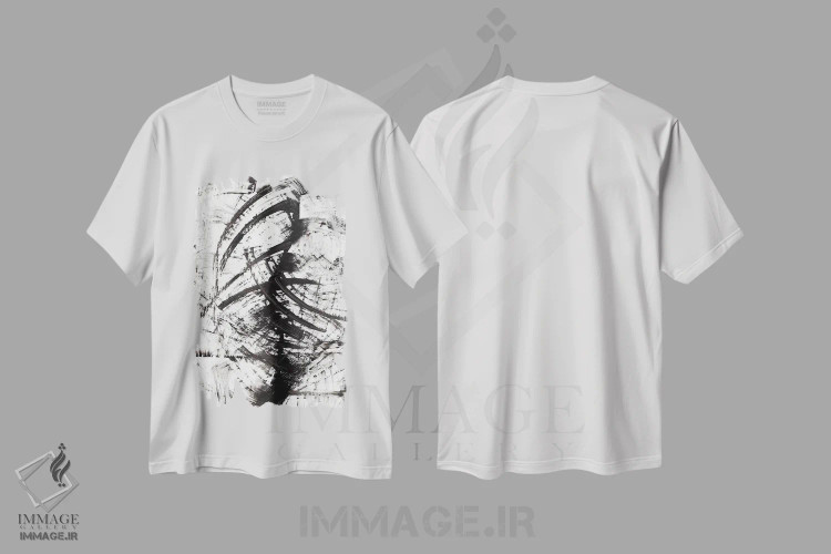 تیشرت سفید طرح دار چشم انداز دایره ای اثر هارت آو لیلی | immage.ir