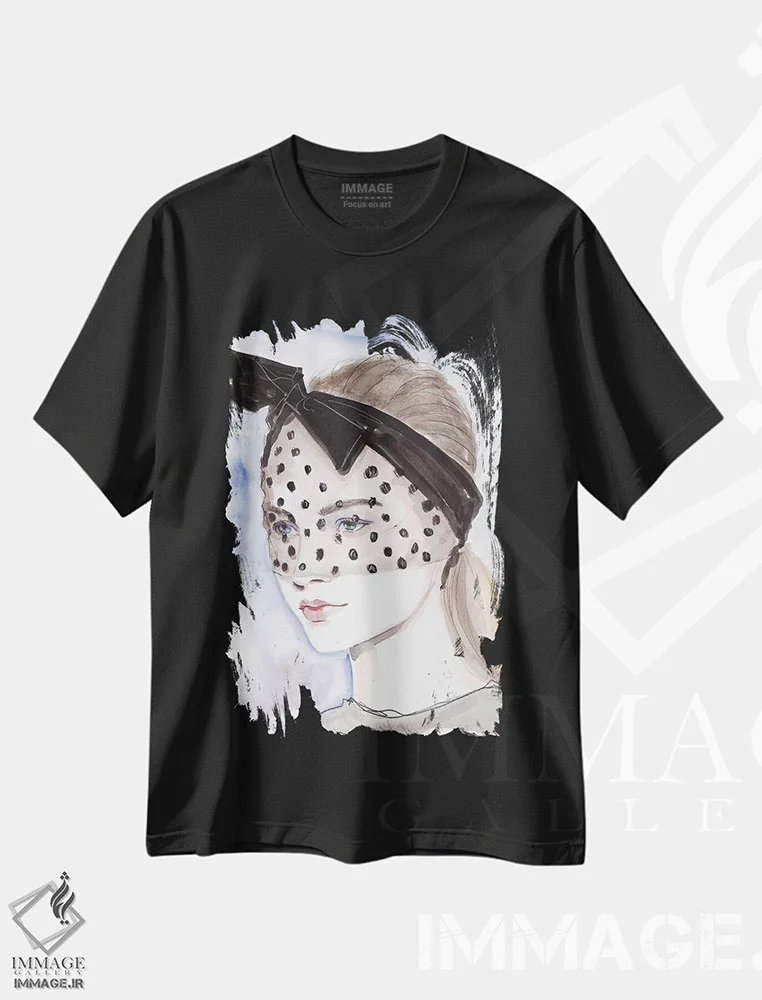 تیشرت مشکی طرح دار نقاب خالدار، دکور معاصر اثر هارت آو لیلی | immage.ir