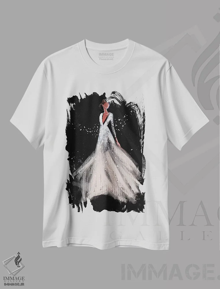 تیشرت سفید طرح دار شب خیال انگیز، دکور معاصر اثر هارت آو لیلی | immage.ir