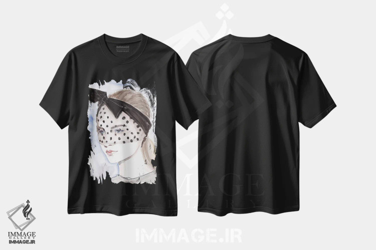 تیشرت مشکی طرح دار نقاب خالدار، دکور معاصر اثر هارت آو لیلی | immage.ir