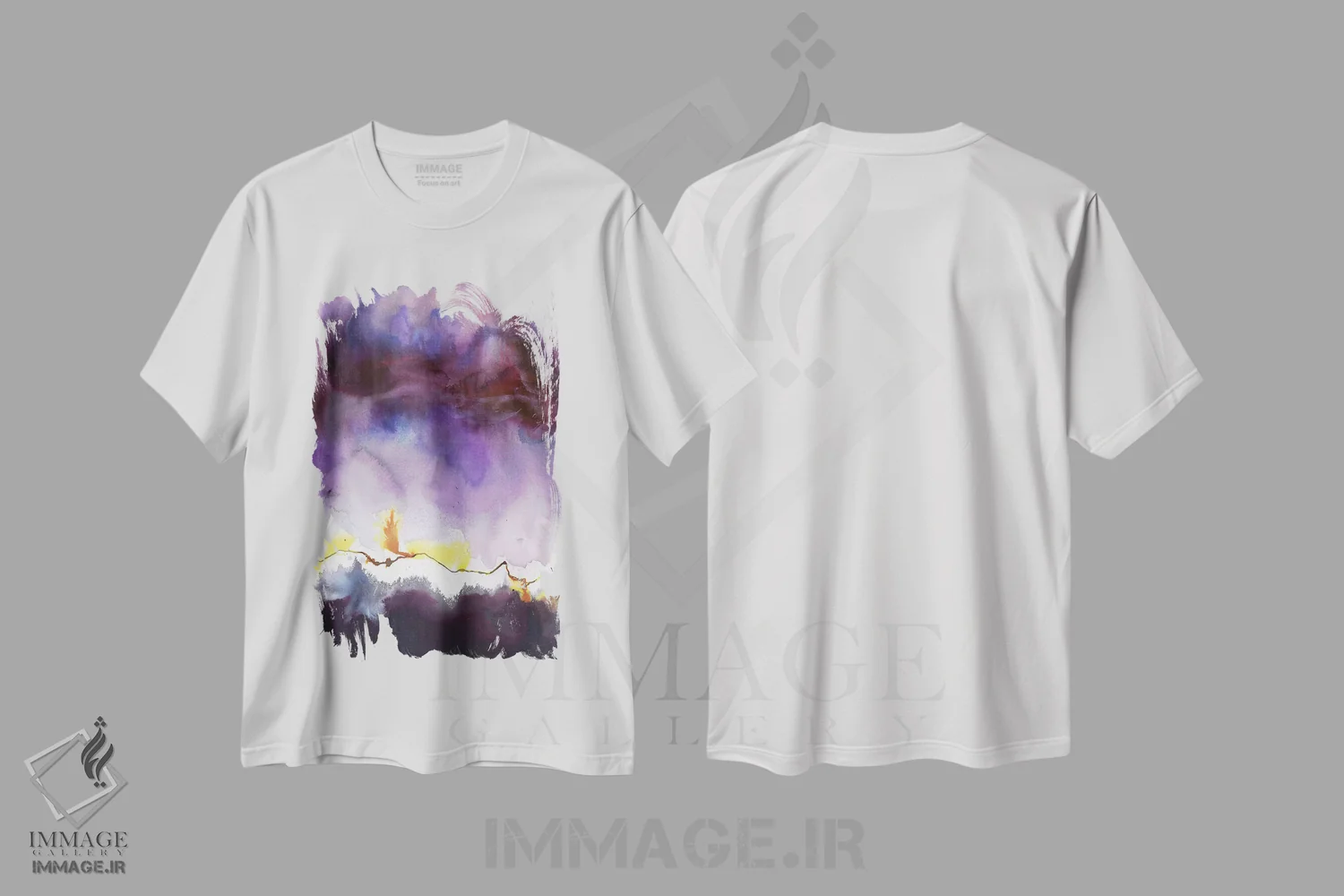 تیشرت سفید طرح دار کرم های شب تاب اثر هارت آو لیلی | immage.ir