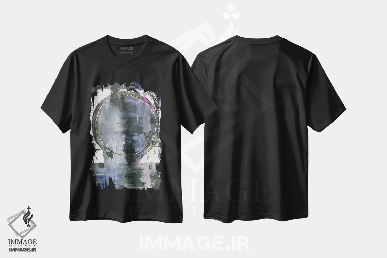 تیشرت مشکی طرح دار میان دو جهان اثر هارت آو لیلی | immage.ir