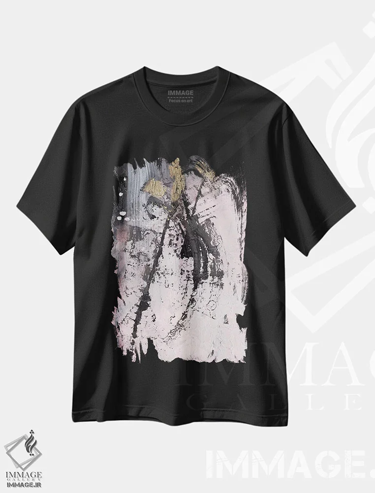 تیشرت مشکی طرح دار کرالا اثر هارت آو لیلی | فروشگاه ایماژ