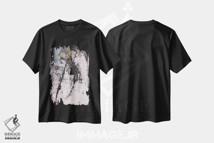 تیشرت مشکی طرح دار کرالا اثر هارت آو لیلی | فروشگاه ایماژ