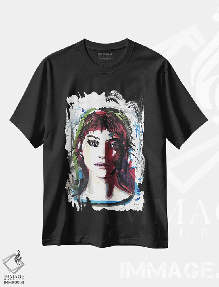 تیشرت مشکی طرح دار ماریون، دکور معاصر اثر هارت آو لیلی | immage.ir