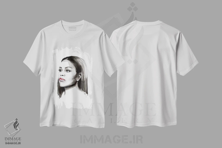 تیشرت سفید طرح دار میشل اوباما، دکور معاصر اثر هارت آو لیلی | immage.ir