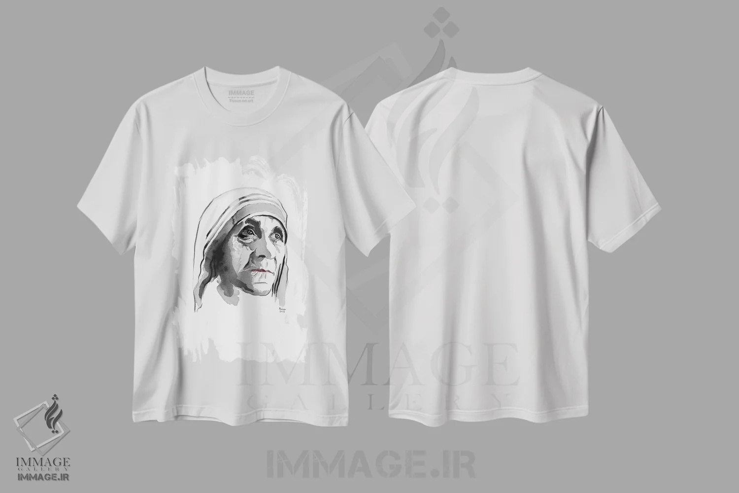 تیشرت سفید طرح دار مادر ترزا، دکور معاصر اثر هارت آو لیلی | immage.ir
