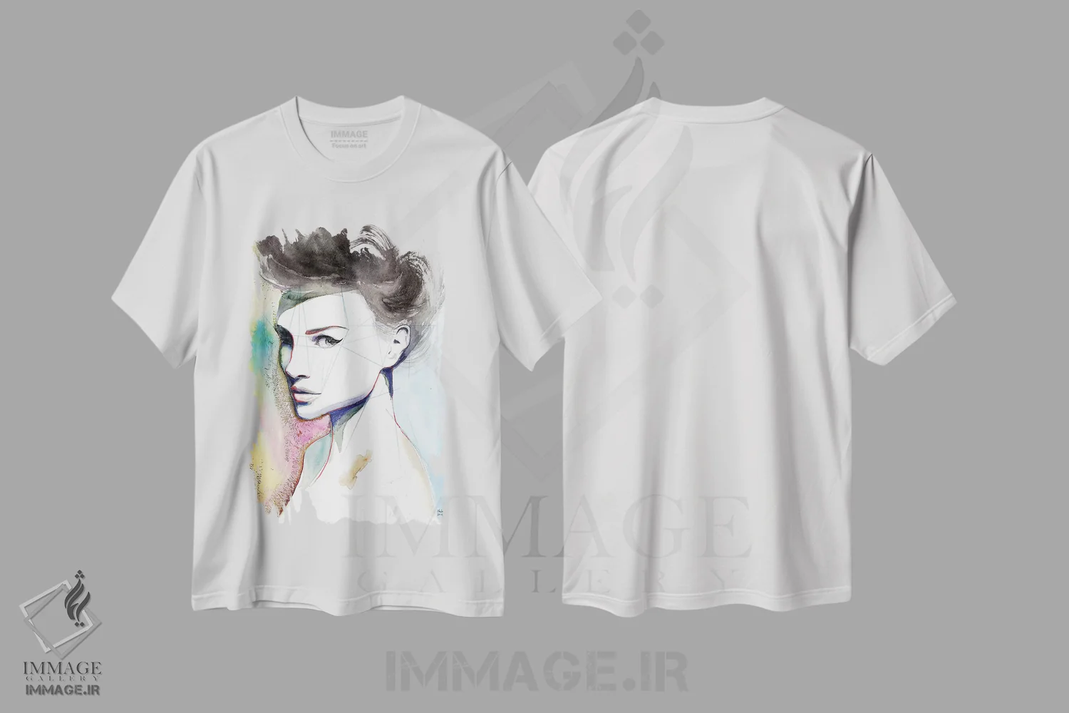 تیشرت سفید طرح دار ناتالی، دکور معاصر اثر هارت آو لیلی | فروشگاه ایماژ