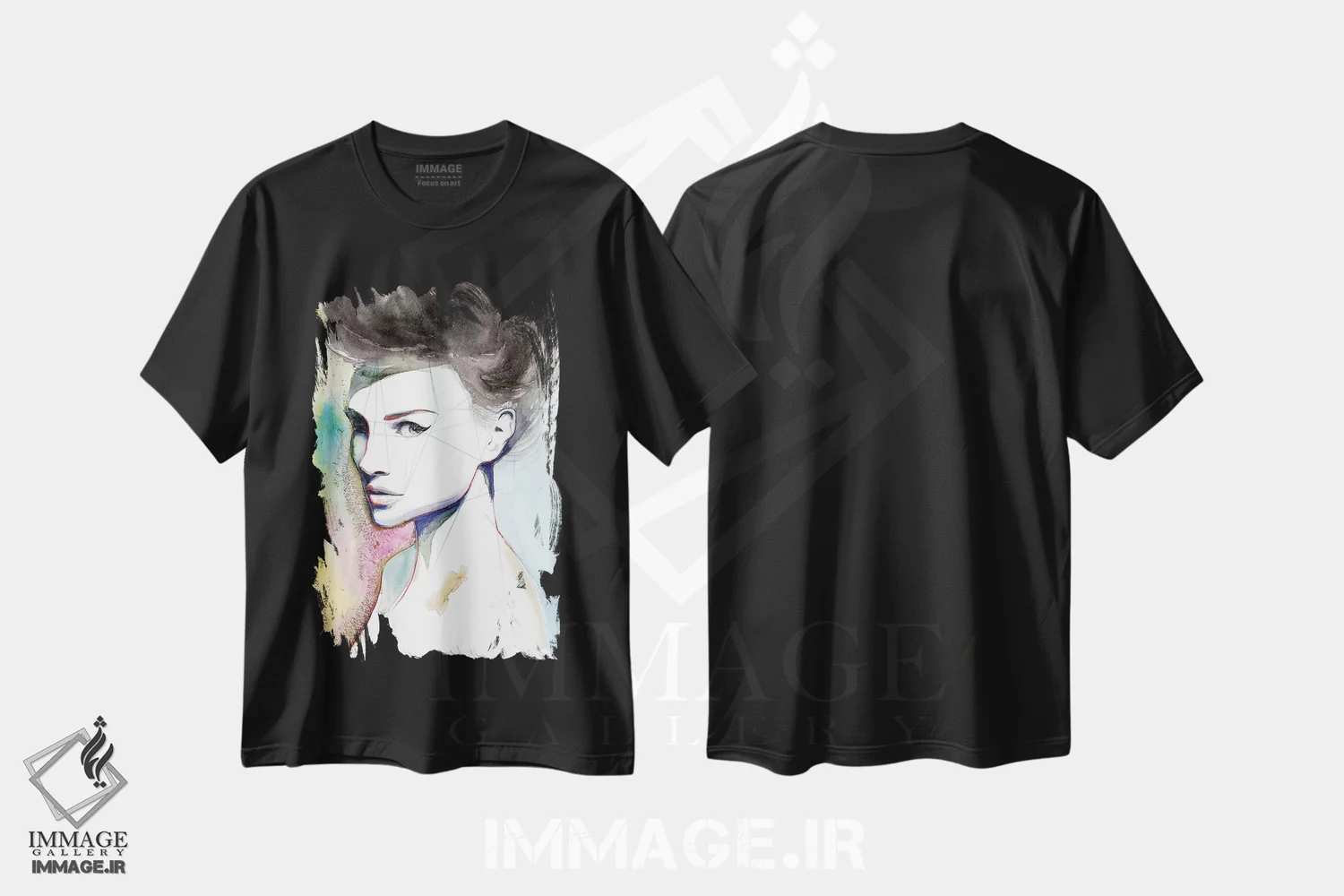 تیشرت مشکی طرح دار ناتالی، دکور معاصر اثر هارت آو لیلی | immage.ir