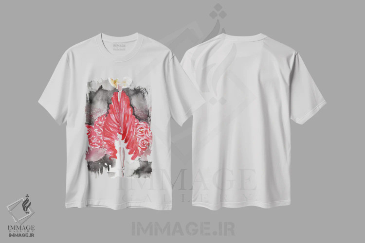 تیشرت سفید طرح دار صلح و عشق، دکور معاصر اثر هارت آو لیلی | immage.ir