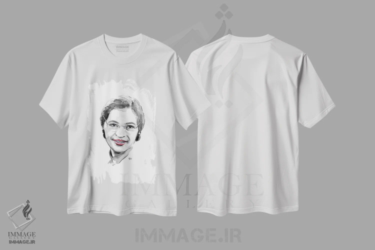 تیشرت سفید طرح دار روزا پارکس، دکور معاصر اثر هارت آو لیلی | immage.ir