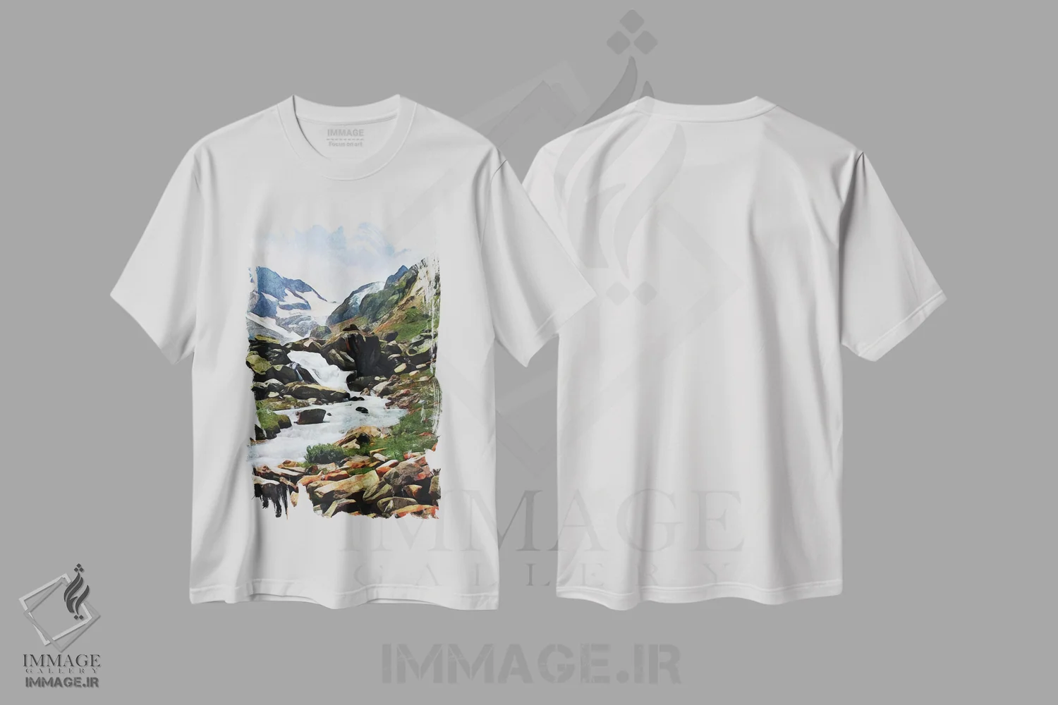 تیشرت سفید طرح دار گذرگاه سوسن ارزش پیمودن II، دکور کلبه و لژ اثر اشلی آلدرج | فروشگاه ایماژ