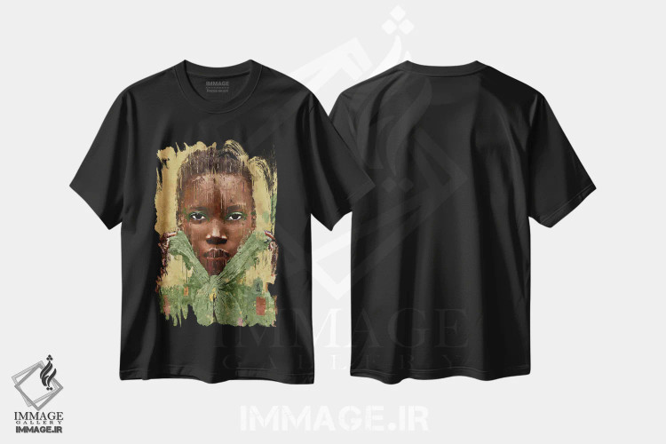 تیشرت مشکی طرح دار رنگ های متحد انتزاعی VI، هنر آمریکایی آفریقایی تبار اثر هلو مورائس | immage.ir