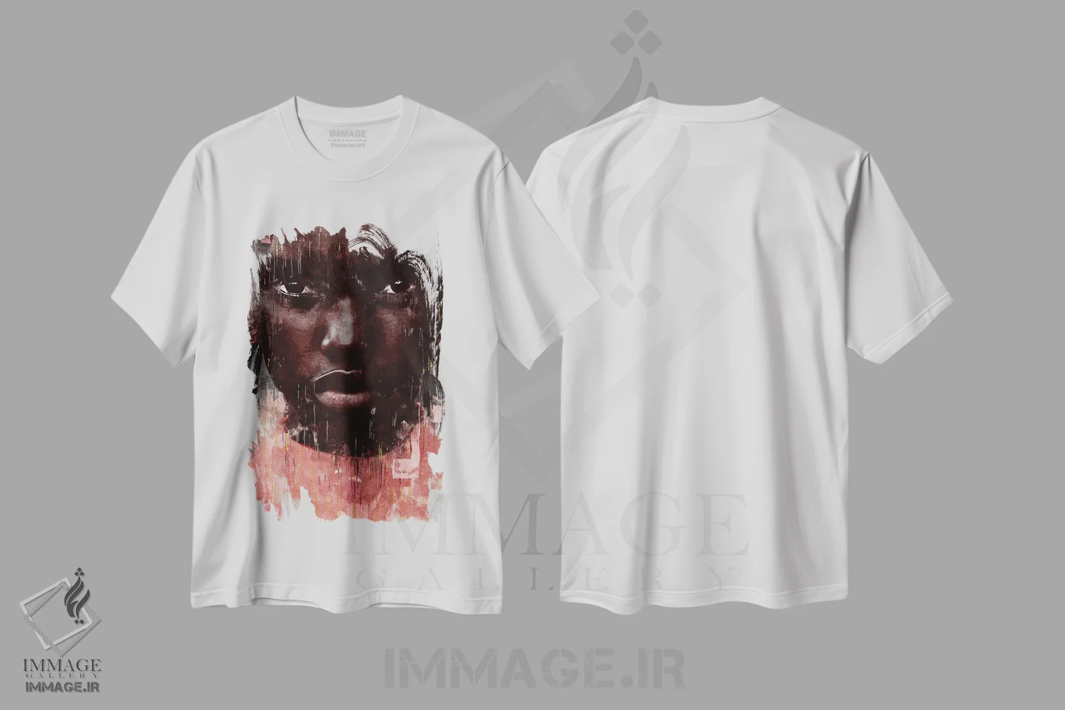 تیشرت سفید طرح دار دختر انتزاعی رز I، هنر آمریکایی آفریقایی تبار اثر هلو مورائس | immage.ir