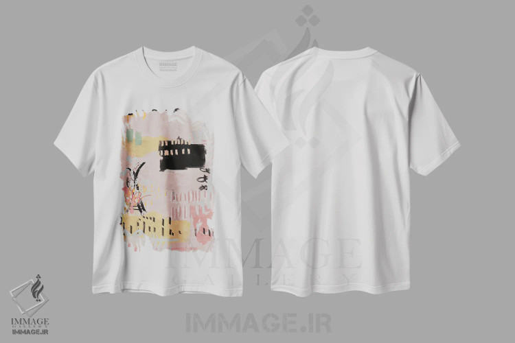تیشرت سفید طرح دار انتزاعی رز VI اثر هلو مورائس | فروشگاه ایماژ