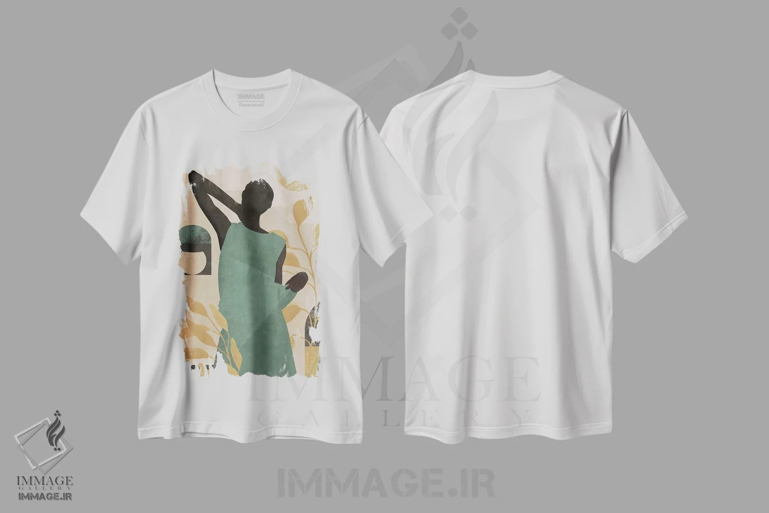 تیشرت سفید طرح دار دختر مراکش انتزاعی I، هنر آمریکایی آفریقایی تبار اثر هلو مورائس | immage.ir