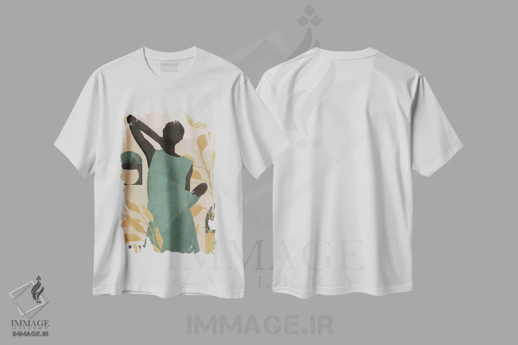 تیشرت سفید طرح دار دختر مراکش انتزاعی I، هنر آمریکایی آفریقایی تبار اثر هلو مورائس | immage.ir
