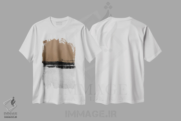 تیشرت سفید طرح دار مرمر انتزاعی هجدهم اثر هلو مورائس | immage.ir