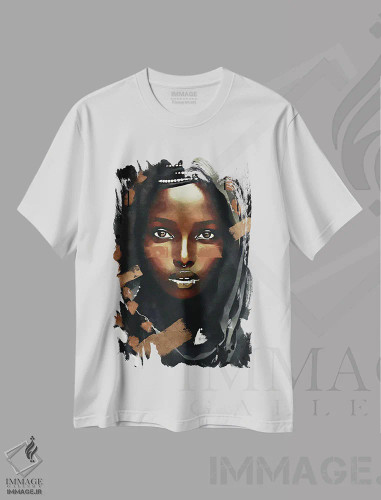 تیشرت سفید طرح دار رنگ های متحد XII، هنر آمریکایی آفریقایی تبار اثر هلو مورائس | فروشگاه ایماژ