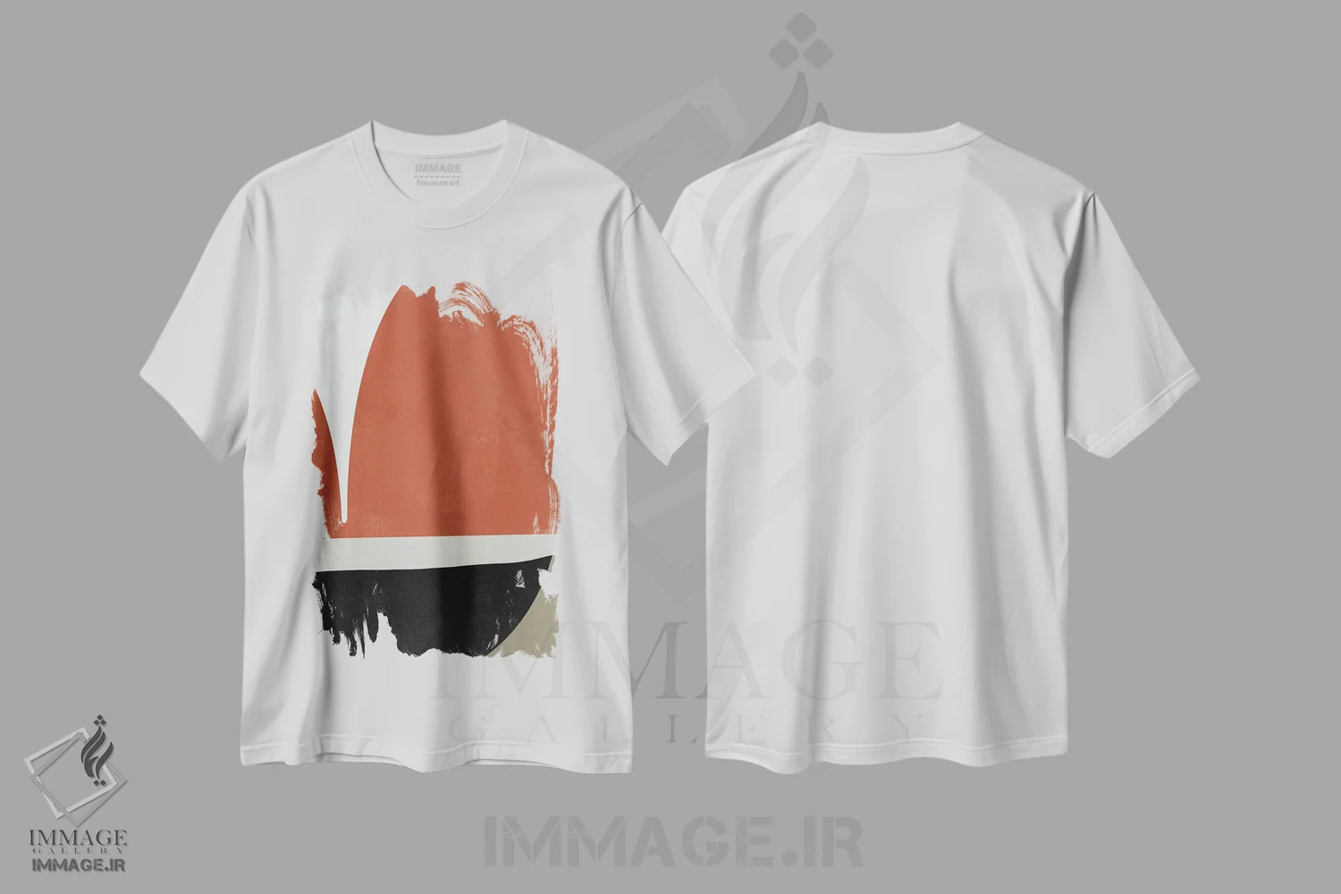 تیشرت سفید طرح دار اخرا ارگانیک II اثر هلو مورائس | immage.ir