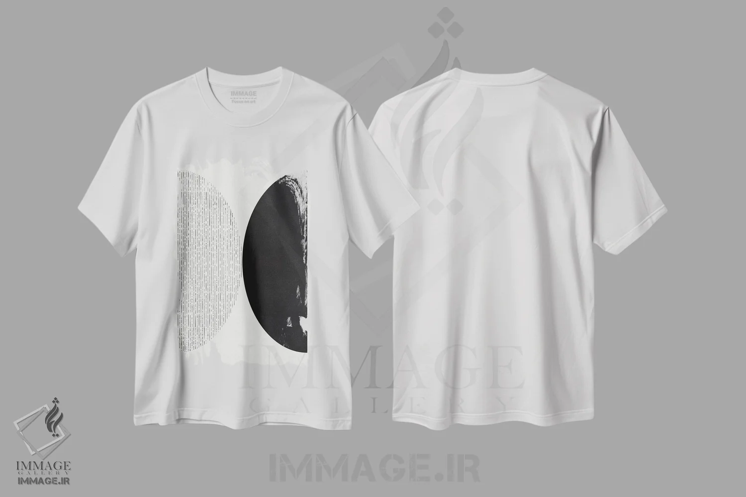 تیشرت سفید طرح دار خطوط انتزاعی IV اثر هلو مورائس | immage.ir