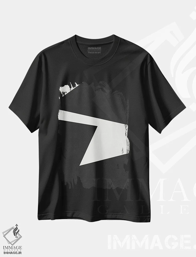 تیشرت مشکی طرح دار دیپتیک مشکی انتزاعی I اثر هلو مورائس | فروشگاه ایماژ