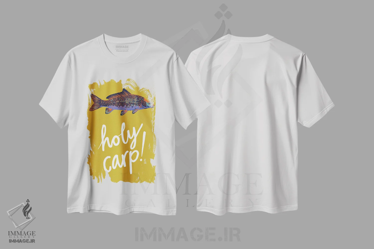 تیشرت سفید طرح دار کپور مقدس، تزئینی اثر هانا بایزنگ | immage.ir