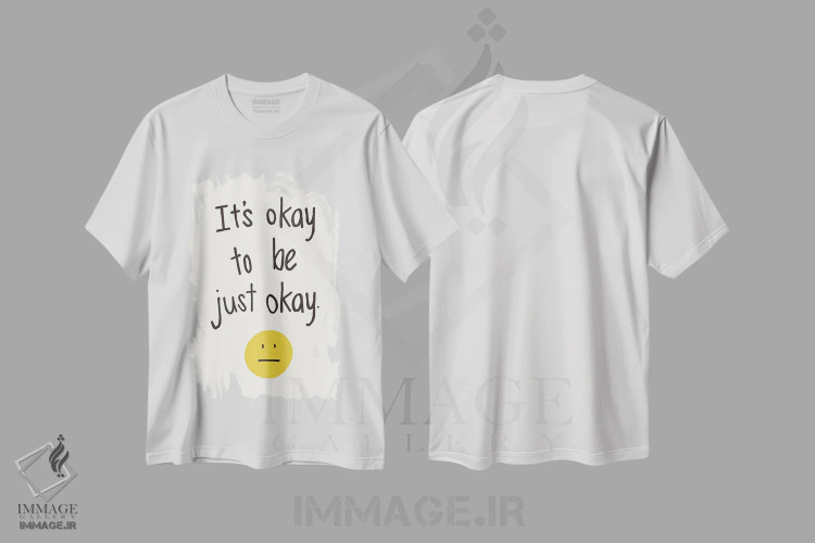 تیشرت سفید طرح دار باشه باشه، تزئینی اثر هانا بایزنگ | فروشگاه ایماژ