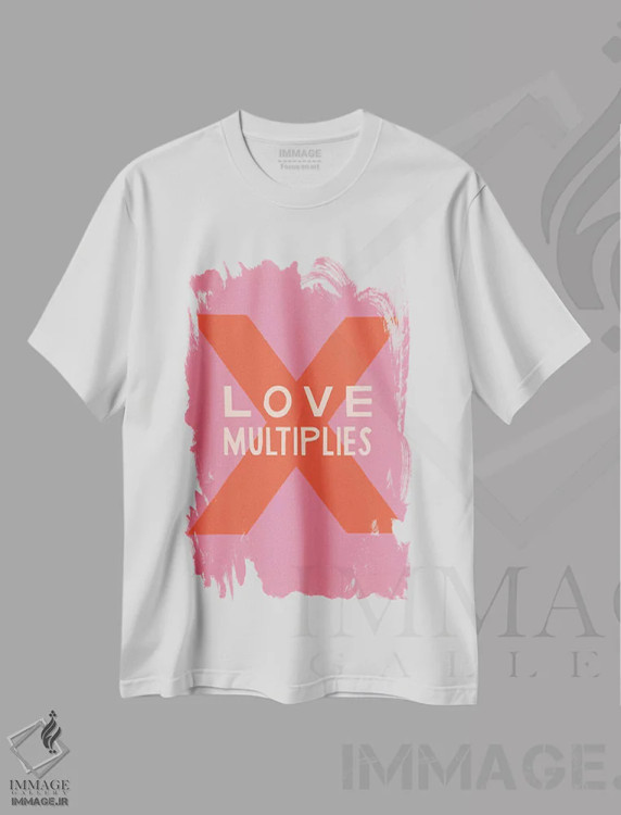 تیشرت سفید طرح دار مثبت II، تزئینی اثر هانا بایزنگ | فروشگاه ایماژ