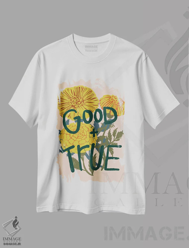 تیشرت سفید طرح دار نمونه گیر I، تزئینی اثر هانا بایزنگ | فروشگاه ایماژ