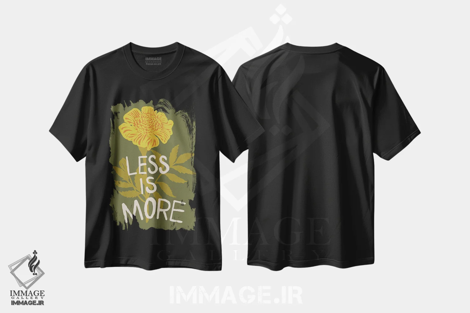 تیشرت مشکی طرح دار نمونه گیر II، تزئینی اثر هانا بایزنگ | فروشگاه ایماژ