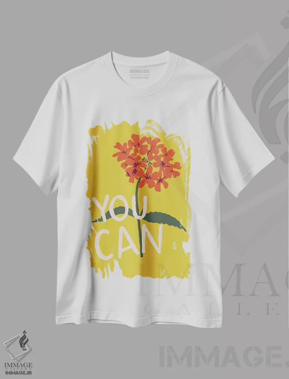 تیشرت سفید طرح دار نمونه گیر IV، تزئینی اثر هانا بایزنگ | immage.ir