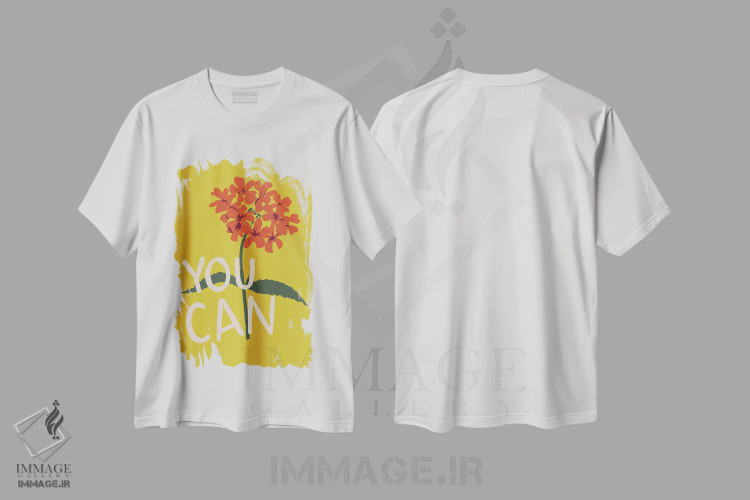 تیشرت سفید طرح دار نمونه گیر IV، تزئینی اثر هانا بایزنگ | immage.ir