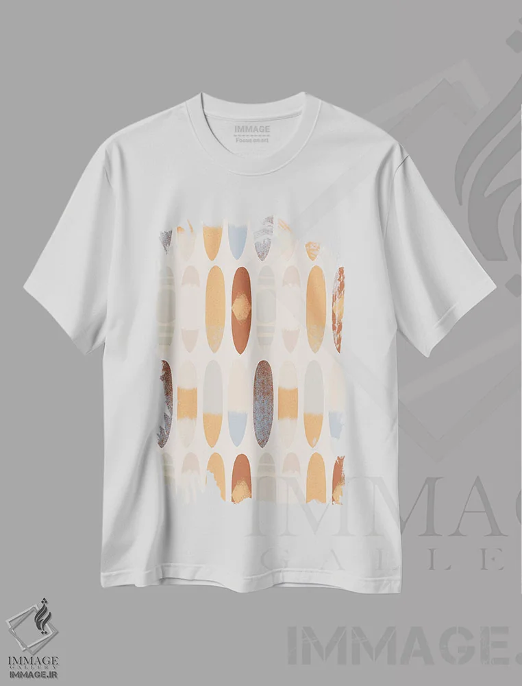 تیشرت سفید طرح دار طرح تخته نسیم دریا، تزئینی اثر هانا بایزنگ | فروشگاه ایماژ