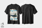 تیشرت مشکی طرح دار کاپیتان روز دریا، تزئینی اثر هانا بایزنگ | فروشگاه ایماژ